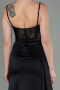 Abendkleid Lang Satin Schwarz ABU2130