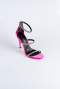 Fuchsie Party-Schuhe Satin AB2001