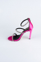 Fuchsie Party-Schuhe Satin AB2001