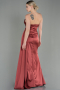 Abschlusskleid Lang Satin Zimtfarben ABU2965