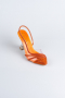 Orange Party-Schuhe Steinbesetzt MJ1057