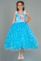 Abendkleid für Kinder Lang Blau ABU3028