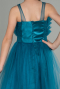 Abendkleid für Kinder Lang Petrolgrün ABU3032