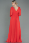 Orange Standesamtkleid Chiffon Lang ABU1702