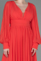 Orange Standesamtkleid Chiffon Lang ABU1702