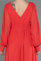 Orange Standesamtkleid Chiffon Lang ABU1702