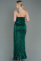 Abendkleid Lang Schuppig Smaragdgrün ABU3134