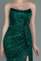 Abendkleid Lang Schuppig Smaragdgrün ABU3134