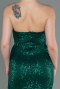 Abendkleid Lang Schuppig Smaragdgrün ABU3134