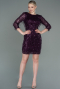 Pflaume Abendkleid Kurz ABK1599