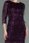 Pflaume Abendkleid Kurz ABK1599