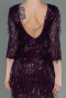 Pflaume Abendkleid Kurz ABK1599