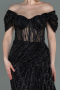 Schwarz Abendkleid Lang ABU2706