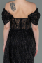 Schwarz Abendkleid Lang ABU2706