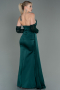 Abendkleid Lang Satin Smaragdgrün ABU3175