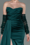 Abendkleid Lang Satin Smaragdgrün ABU3175