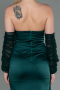 Abendkleid Lang Satin Smaragdgrün ABU3175