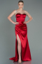 Abschlusskleid Lang Satin Rot ABU3198