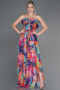 Sehr Farbvoll Abschlusskleid Lang ABU3086