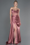 Zwiebelschale Abendkleid Satin Lang ABU6141