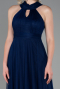 Marineblau Abschlusskleid Lang ABU3252