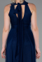 Marineblau Abschlusskleid Lang ABU3252