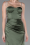 Khaki Abschlusskleid Satin Lang ABU3198