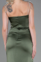 Khaki Abschlusskleid Satin Lang ABU3198