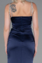 Marineblau Abschlusskleid Satin Lang ABU3198