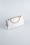 Abendtasche Satin Silber SH818