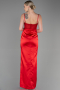 Abendkleid Lang Satin Rot ABU3312