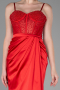 Abendkleid Lang Satin Rot ABU3312
