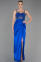 Abendkleid Lang Satin Sächsischblau ABU3312