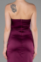Partykleid Midi Satin Pflaume ABK1845