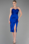 Partykleid Midi Satin Sächsischblau ABK1845
