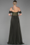 Abendkleid Lang Chiffon Khaki ABU3310