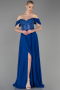 Abendkleid Lang Chiffon Sächsischblau ABU3310
