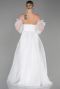 Weiß Abendkleid Lang ABU2076
