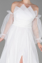 Weiß Abendkleid Lang ABU2076