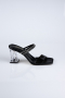 Abendschuhe mit Absatz Leder Schwarz AB219