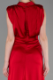 Rot Abendkleid Satin Lang ABU2133