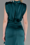 Abendkleid Lang Satin Smaragdgrün ABU2133