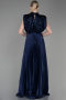 Abendkleid Lang Marineblau ABU3326