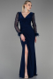 Abendkleid Lang Marineblau ABU3008