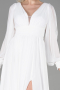 Standesamtkleid Lang Chiffon Weiß ABU1702