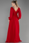 Standesamtkleid Lang Chiffon Rot ABU1702