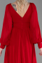 Standesamtkleid Lang Chiffon Rot ABU1702