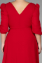 Kleider in Großen Größen Midi Chiffon Rot ABK1083