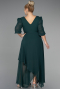 Smaragdgrün Kleider İn Groben Midi Chiffon ABK1083