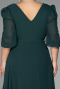 Smaragdgrün Kleider İn Groben Midi Chiffon ABK1083
